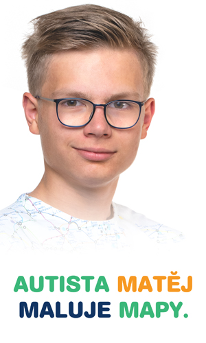 Autista Matěj maluje mapy